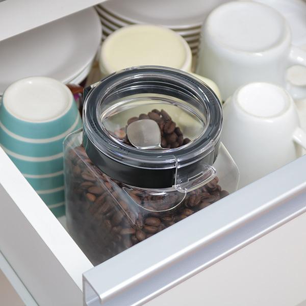 保存容器 1 1l フレッシュロック 角型 コーヒー用 計量スプーン付き Freshlok キャニスター コーヒー 珈琲 プラスチック 黒 ブラック リビングート ヤフー店 通販 Yahoo ショッピング