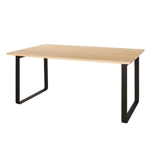 ダイニングテーブル 幅160cm ビーチ ロの字鉄脚 木製 天然木 
