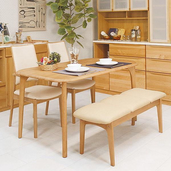 ダイニングベンチ 幅115cm 天然木 （ 開梱設置 ベンチ ダイニング 椅子