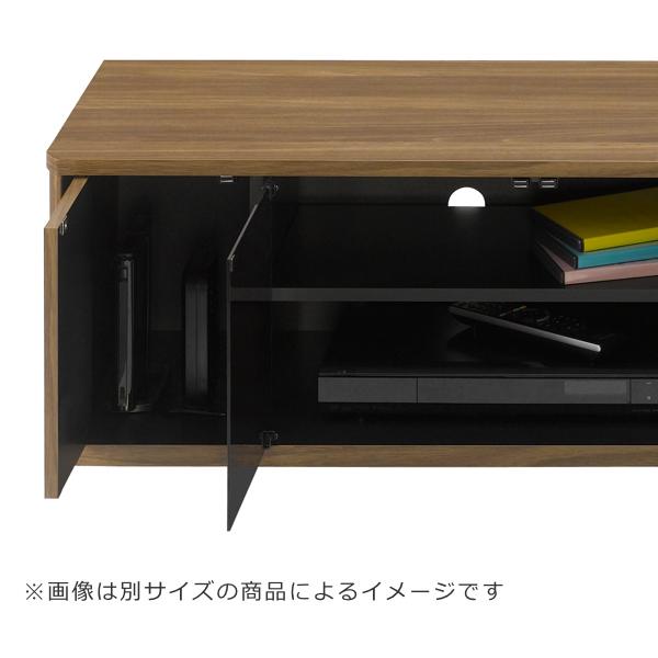 テレビ台 ローボード ウォールナット調 ブラックガラス Nect 約幅168cm