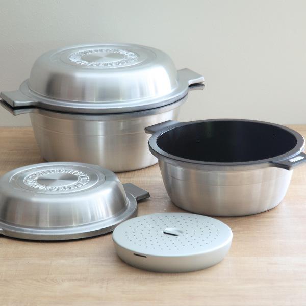 北陸アルミニウム 両手鍋 20cm あわせ釜 マイスター 無水調理