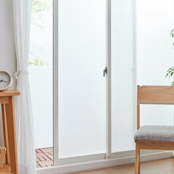 断熱シート すりガラス対応 格子柄 90×180cm バイオマドピタシート