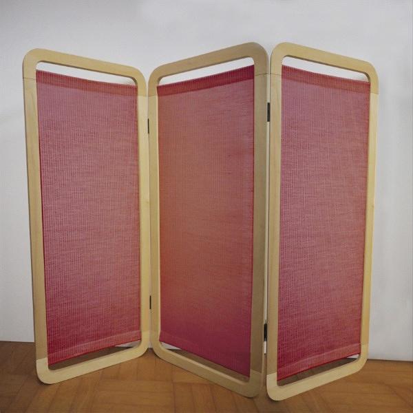 【訳あり品】 パーテーション 3連 衝立 スマホ型 すだれ 麻 天然木 日本製 （ パーティション 目隠し ついたて 仕切り 和風 木製 ） 【LW2488813033】(13400円)