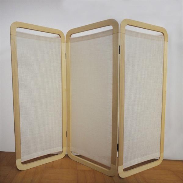 【訳あり品】 パーテーション 3連 衝立 スマホ型 すだれ 麻 天然木 日本製 （ パーティション 目隠し ついたて 仕切り 和風 木製 ） 【LW2488813033】(13400円)