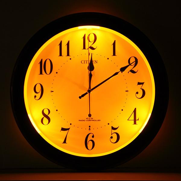 CITIZEN リペイント 壁掛時計 ミッドセンチュリー 昭和レトロ オレンジ