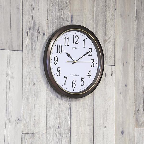 掛け時計 電波時計 シチズン CITIZEN 電池交換お知らせ機能付き