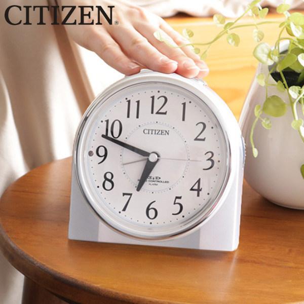 目覚まし時計 シチズン CITIZEN 電波時計 ネムリーナリング （ 置時計 インテリア アナログ 電波目覚まし時計 アラームクロック ）｜livingut