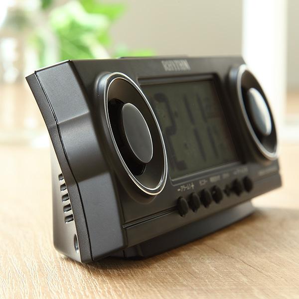 目覚まし時計 電波時計 アラーム音20種類選択機能付 フィットバトラー