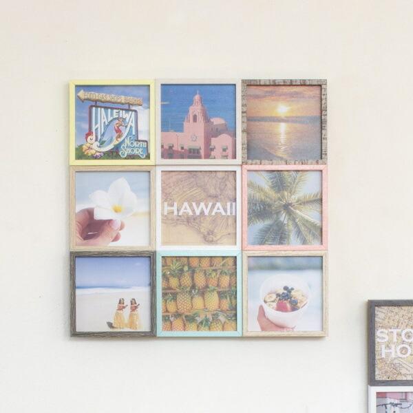 フォトフレーム 多面 9枚 壁掛け 卓上 写真立て ブリストル インスタコラージュ フォトスタンド 写真フレーム 写真たて