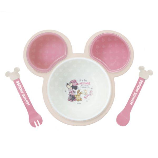 離乳食 食器 セット ミニーマウス ワンプレート ピンク ベビー ディズニー 日本製 食器セット ベビー食器 スプーン フォーク 電子レンジ対応 ミニー リビングート ヤフー店 通販 Yahoo ショッピング
