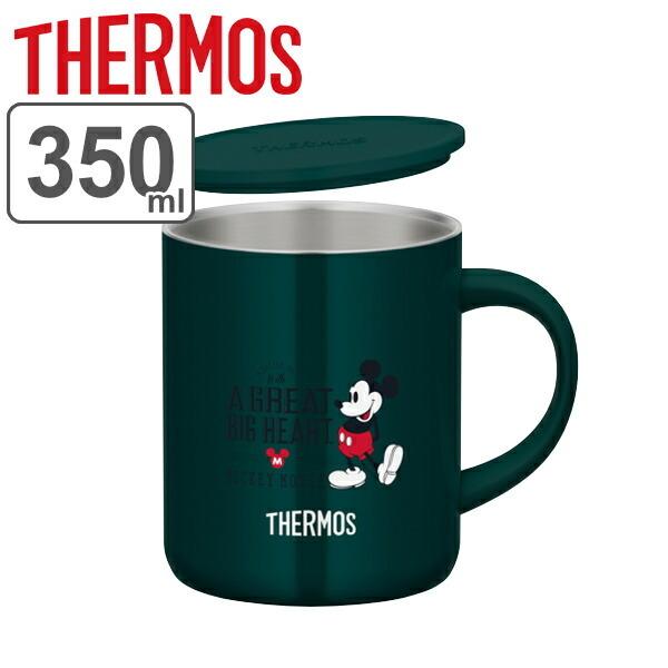 マグカップ サーモス thermos 350ml 真空断熱 ミッキーマウス JDG-350DS ステンレス製 キャラクター （ ステンレスマグカップ フタ付き 保温マグカップ ）