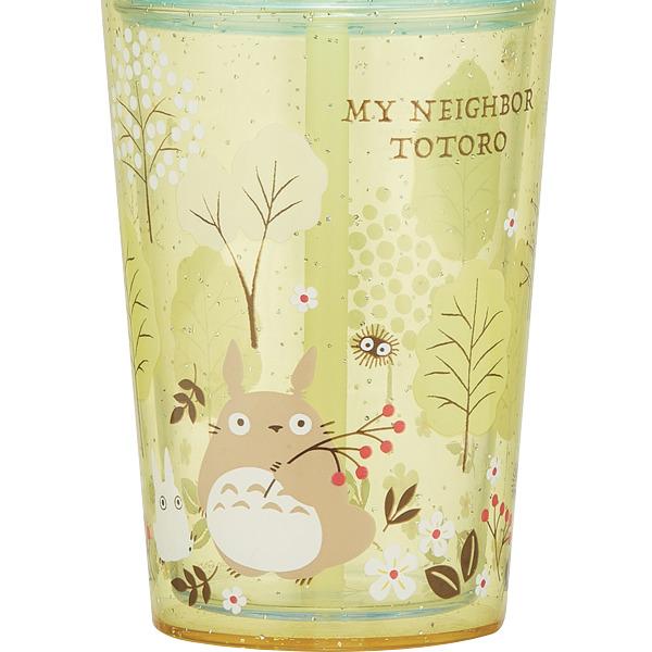 タンブラー ストロー付き 300ml トトロ 二層構造 プラスチック製