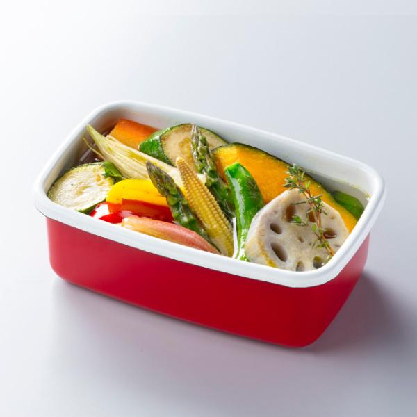 高木金属工業 保存容器 800ml ホーロー スタッキングできる 角型 M