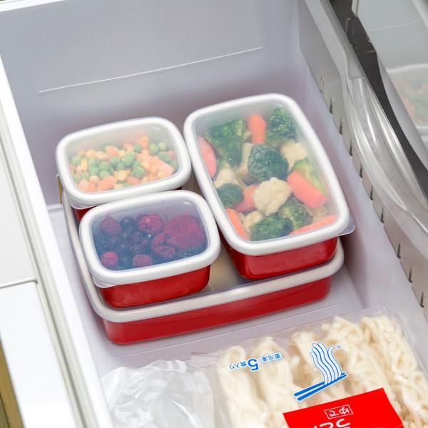 高木金属工業 保存容器 1.8L ホーロー スタッキングできる 角型 L