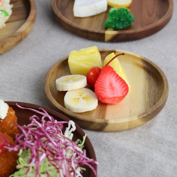 プレート 13cm S ラウンド カフェ 皿 食器 木製食器 天然木 （ 木製
