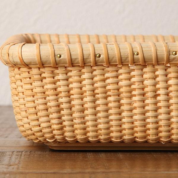 ちどり産業 ナンタケットバスケット 幅27×奥行17×高さ7cm 籐 ちどり産業 ナンタケットバスケット 幅27×奥行17×高さ7cm 籐