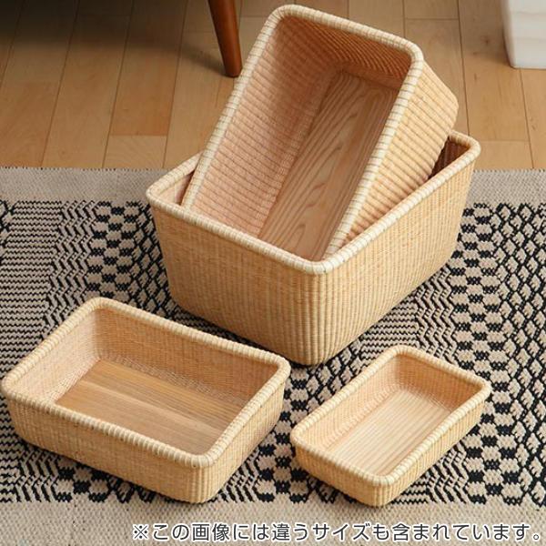 ラタン　籠　収納籠　バスケット ちどり産業 ナンタケットバスケット 幅41×奥行33×高さ21cm 籐 ラタン