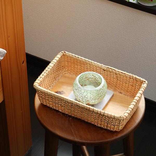 ちどり産業 バスケット 幅26×奥行17×高さ7cm 籐 ラタン ちどり産業 バスケット 幅26×奥行17×高さ7cm 籐 ラタン