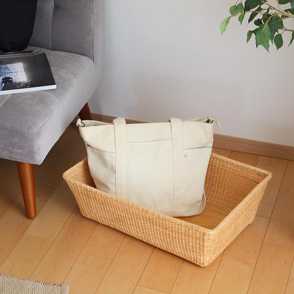 ちどり産業 バスケット 幅54×奥行38×高さ18.5cm 籐 ラタン ちどり産業 バスケット 幅54×奥行38×高さ18.5cm 籐 ラタン