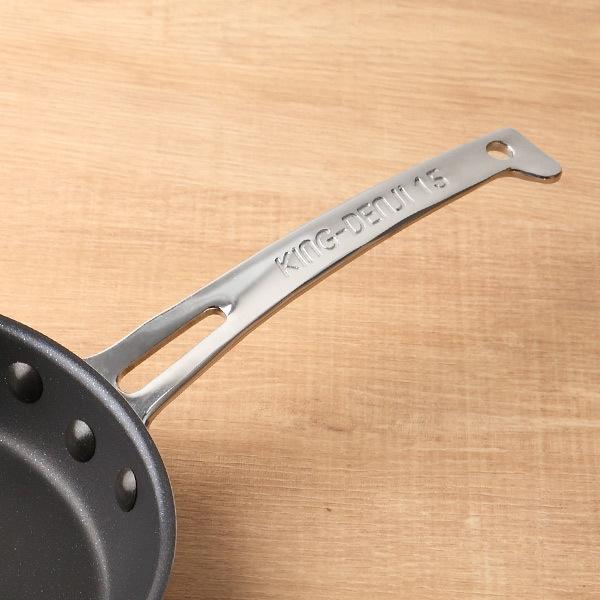 フライパン 片手 15cm IH対応 ガラス蓋付き クィーンパン 中尾アルミ