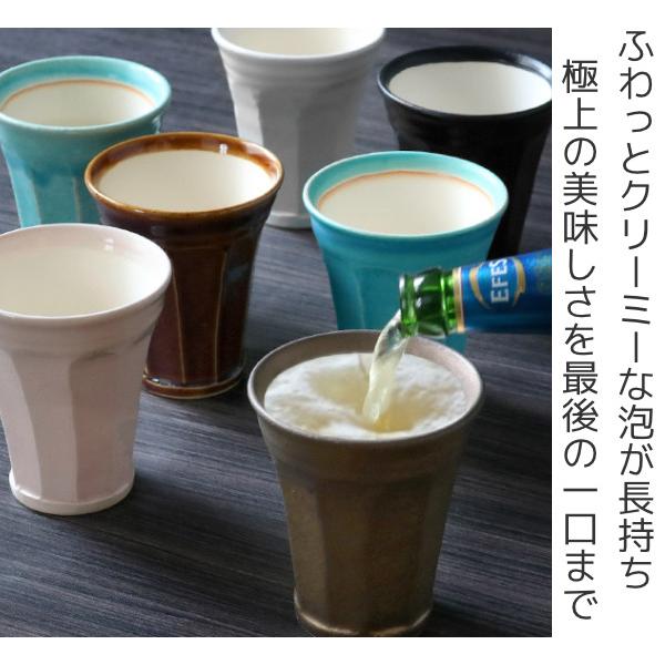 ビアカップ 280ml 泡うま タンブラー 酒器 コップ 陶器 日本製 信楽焼 （ ビールグラス 焼き物 湯呑み 焼酎 グラス ビール 泡 ）｜livingut｜09