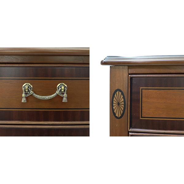 【良品】Venezia サイドテーブル 引出し付 クラシック調 サイドチェスト ナイトテーブル クラシック調 Venezia 幅55cm （ 開梱