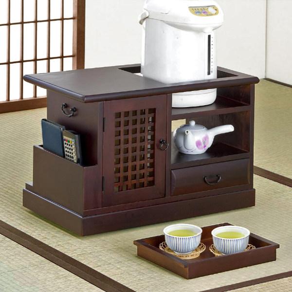 ポットワゴン お座敷ワゴン 桐製 トレー付 隠しキャスター 幅 ポットワゴン お座敷ワゴン 桐製 トレー付 隠しキャスター 幅
