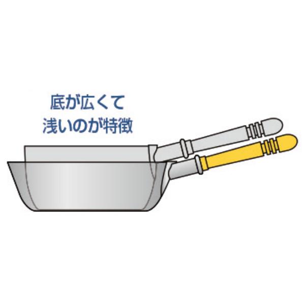 雪平鍋 30cm 6.5L ガス火専用 アルミ製 打出し 底広 浅型 日本製 中尾