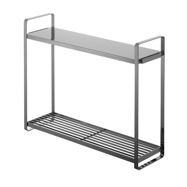 美品　食器棚 スリム食器棚 キッチン収納 タワーラック ¥ tower 特典付き 山崎実業 コンロ横ラック2段 タワー （ 4903208051507