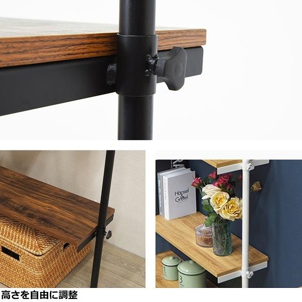 HAGiHARA 突っ張りラック 棚5段 幅70cm （ 突っ張り ラック 幅70