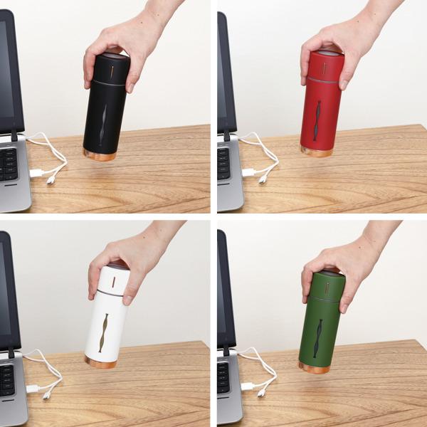 加湿器 150ml 卓上 超音波式 オフィス アロマ ルビン LED （ 超音波