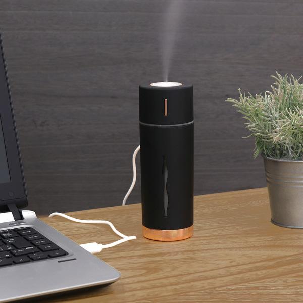 加湿器 150ml 卓上 超音波式 オフィス アロマ ルビン LED （ 超音波