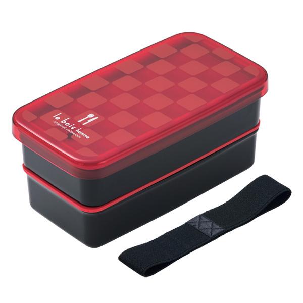 お弁当箱 2段 角型 ランチボックス パッキン一体構造 ル・ボア オム