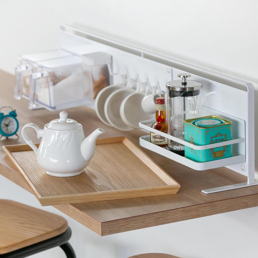 特典付き 山崎実業 tower キッチン自立式スチールパネル タワー 横型 （ 4903208051262 キッチン収納 キッチンラック コンロサイド収納 シンクサイド収納 ） | tower | 07