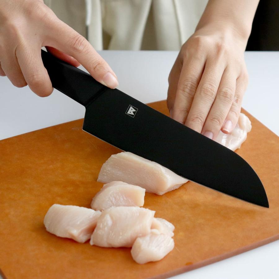 三徳包丁 17cm バイアキッチンブラック モリブデンステンレス 日本製