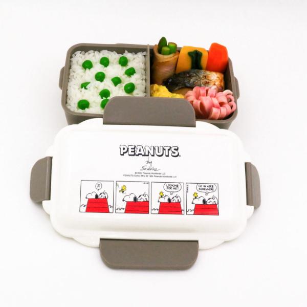 OSK（オーエスケー） お弁当箱 1段 4点ロック ドーム型 PEANUTS