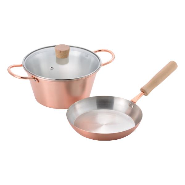 和平フレイズ フライパン＆両手鍋3点セット ガス火専用 千歳 ガラス蓋