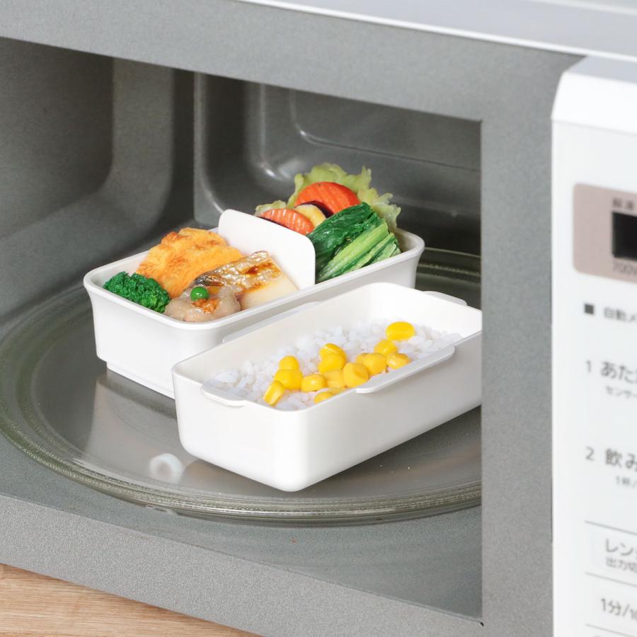 お弁当箱 2段 抗菌 DISH UP LUNCH 600ml ランチボックス （ 弁当箱 レンジ対応 食洗機対応 抗菌加工 AG 日本製 ）｜livingut｜12