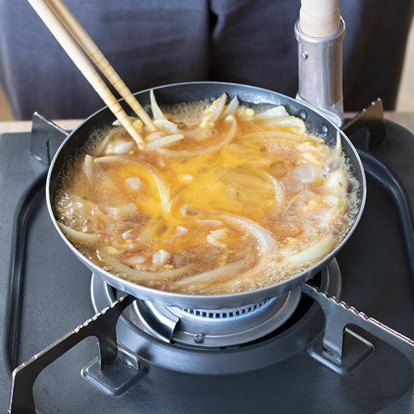 片手鍋 親子鍋 深型 中 16.5cm フッ素樹脂加工 業務用 （ アルミ製