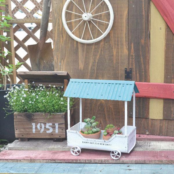 プランター 屋外 ワゴン ルーフワゴン 幅27×奥行13.5×高さ31cm プランター 屋外 ワゴン ルーフワゴン 幅27×奥行13.5×高さ31cm