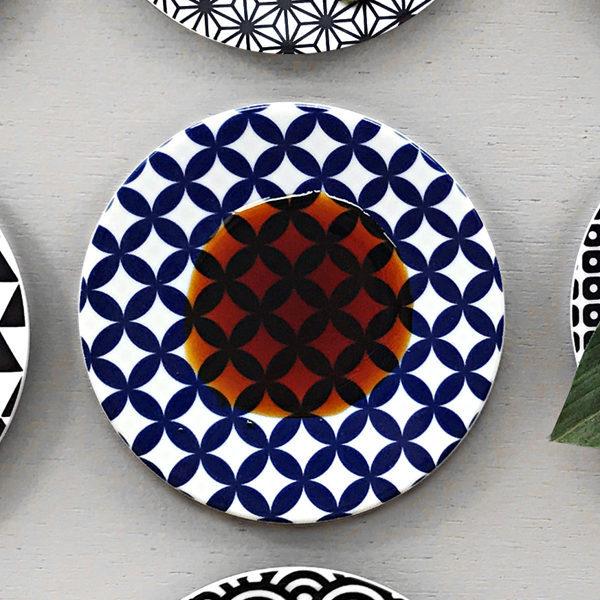 プレート 10cm 豆皿 七宝繋ぎ ロクサン 63 mamezara 磁器 皿 食器 和