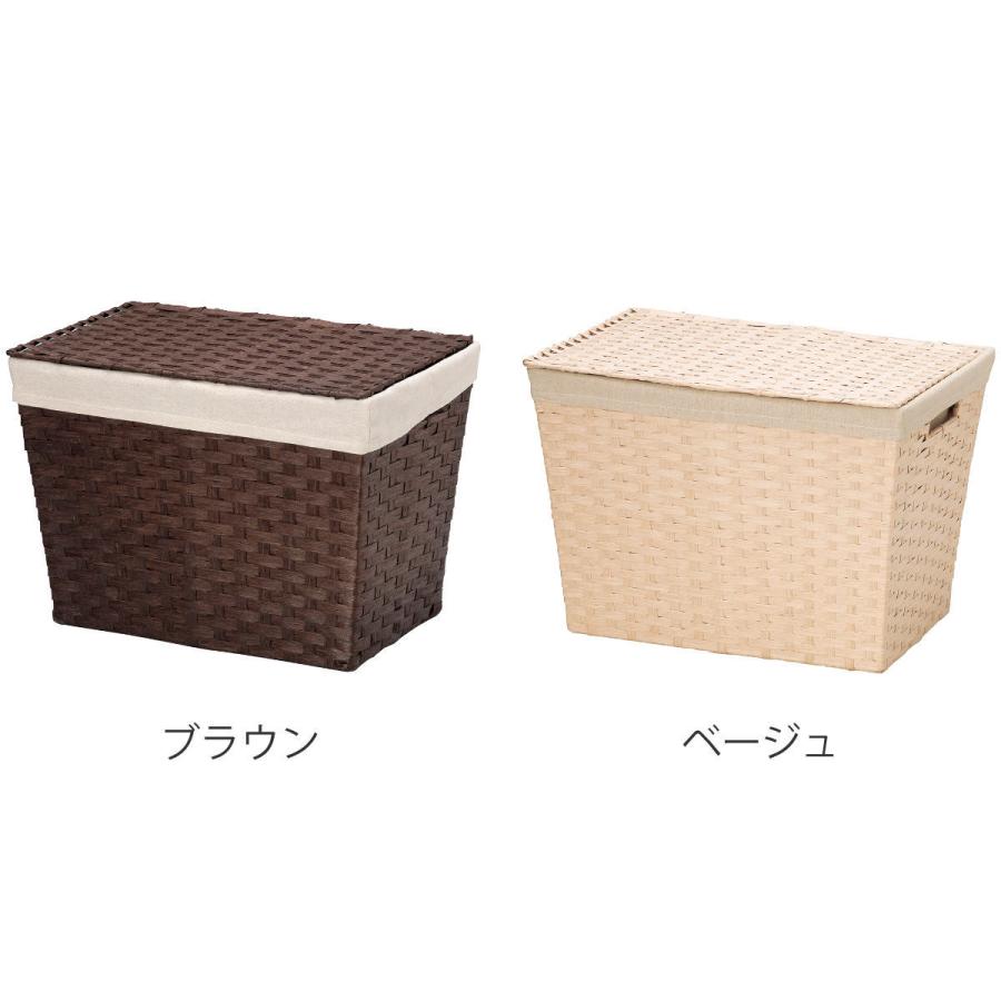 ちどり産業 バスケット 布付きペーパーバスケット 約幅44×奥行き