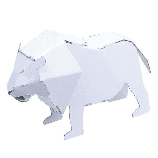 ダンボール おもちゃ ライオン 工作 子供 組立 工作キット ペパークラフト ペーパーアート キット 動物 リビングート Paypayモール店 通販 Paypayモール