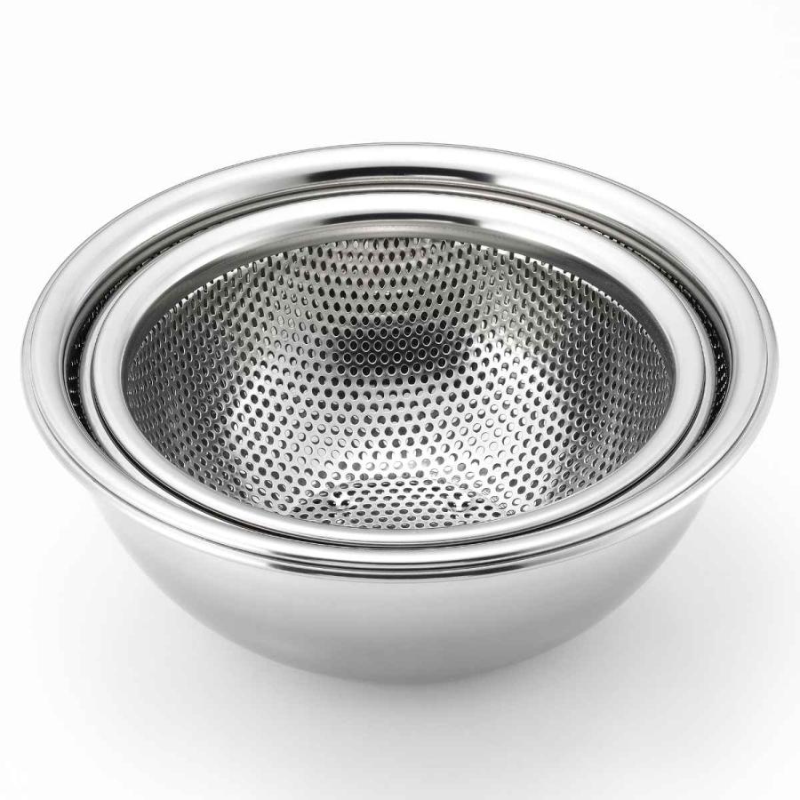 郷技 ザル＆ボウル4点セット 15cm 18cm ステンレス製 日本製 （ 調理用