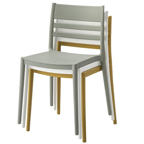 チェア 座面高45.5cm 積み重ね スタッキング プラスチック 椅子