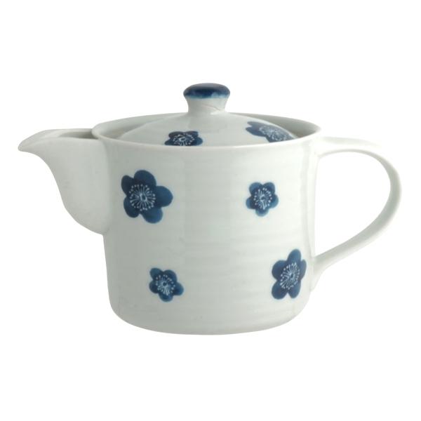 切立ポット 400ml 青小梅 茶こし付き 急須 ポット ティーポット 切立ポット 400ml 青小梅 茶こし付き 急須 ポット ティーポット