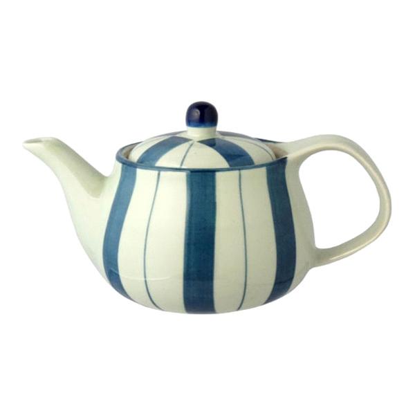 ポット 550ml 染十草 茶こし付き 急須 ティーポット 陶器 （ 食洗機