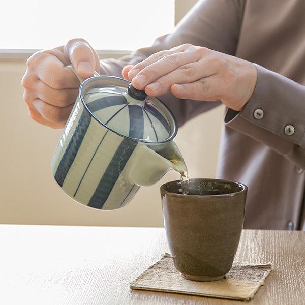 切立ポット 400ml 染十草 茶こし付き 急須 ポット ティーポット 切立ポット 400ml 染十草 茶こし付き 急須 ポット ティーポット
