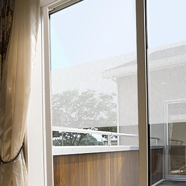 窓貼りシート メッシュタイプ ホワイト 90cm×92cm丈 複層・網入り