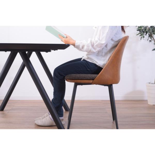 チェア 座面高47cm ダイニングチェア レザー調 クッション チェア 座面高47cm ダイニングチェア レザー調 クッション